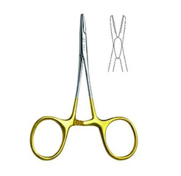 秀美 镶片持针钳 QZ-061（14cm 直）