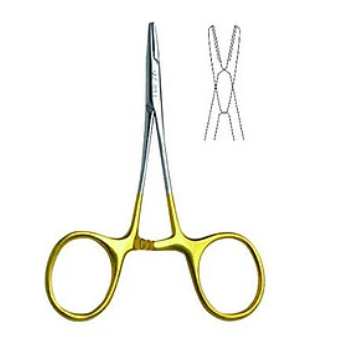 秀美 镶片持针钳 qz-066（11.5cm 弯）