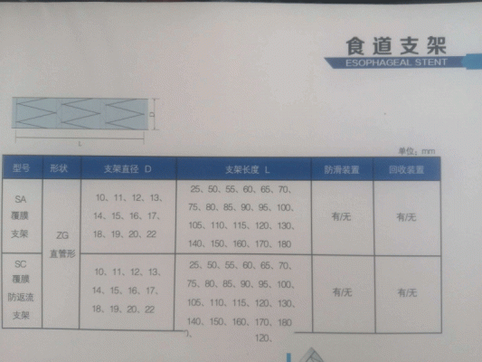 手术支架/不锈钢支架/食道支架/直管型支架